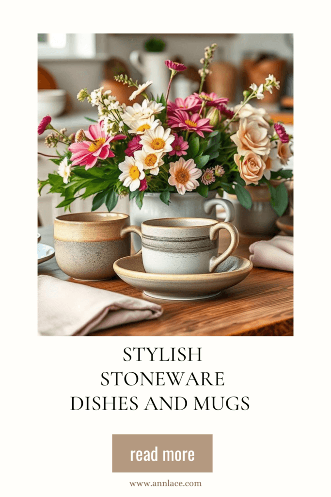 stoneware dishes mugs